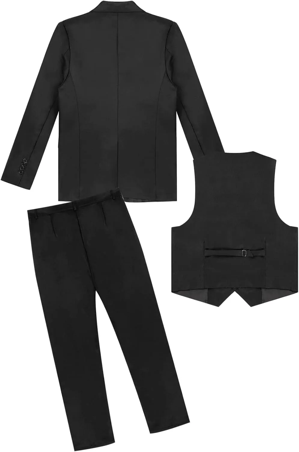 Mens Slim Fit Suit 3 Piece Tuxedo for Business Wedding Prom Party (Blazer Jacket & Vest & Pants)
