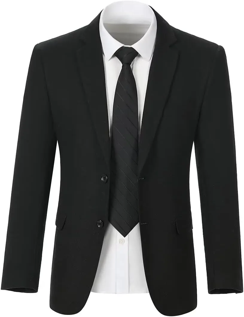 Men’s Tweed Blazer Casual Wool Blend Slim Fit Formal Suit Jackets for Men