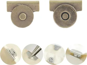 Metal Seamless Magnetic Buckle, No Sewing Required Bag Clip, Purse Clasp, Snaps for Handbag and Clothing, Buttons for Clothes and Bags (Copper, 30 Pairs)