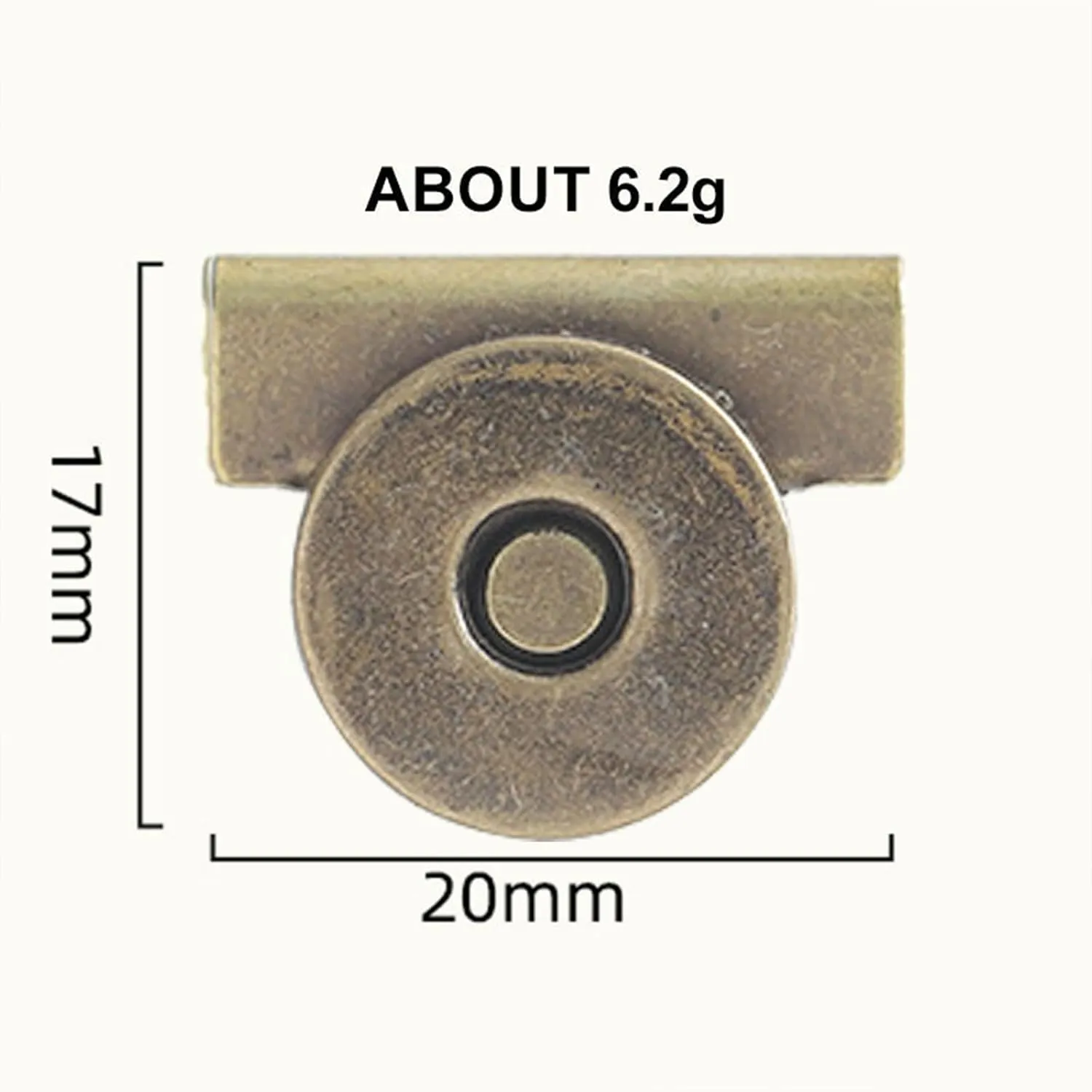 Metal Seamless Magnetic Buckle, No Sewing Required Bag Clip, Purse Clasp, Snaps for Handbag and Clothing, Buttons for Clothes and Bags (Copper, 30 Pairs)