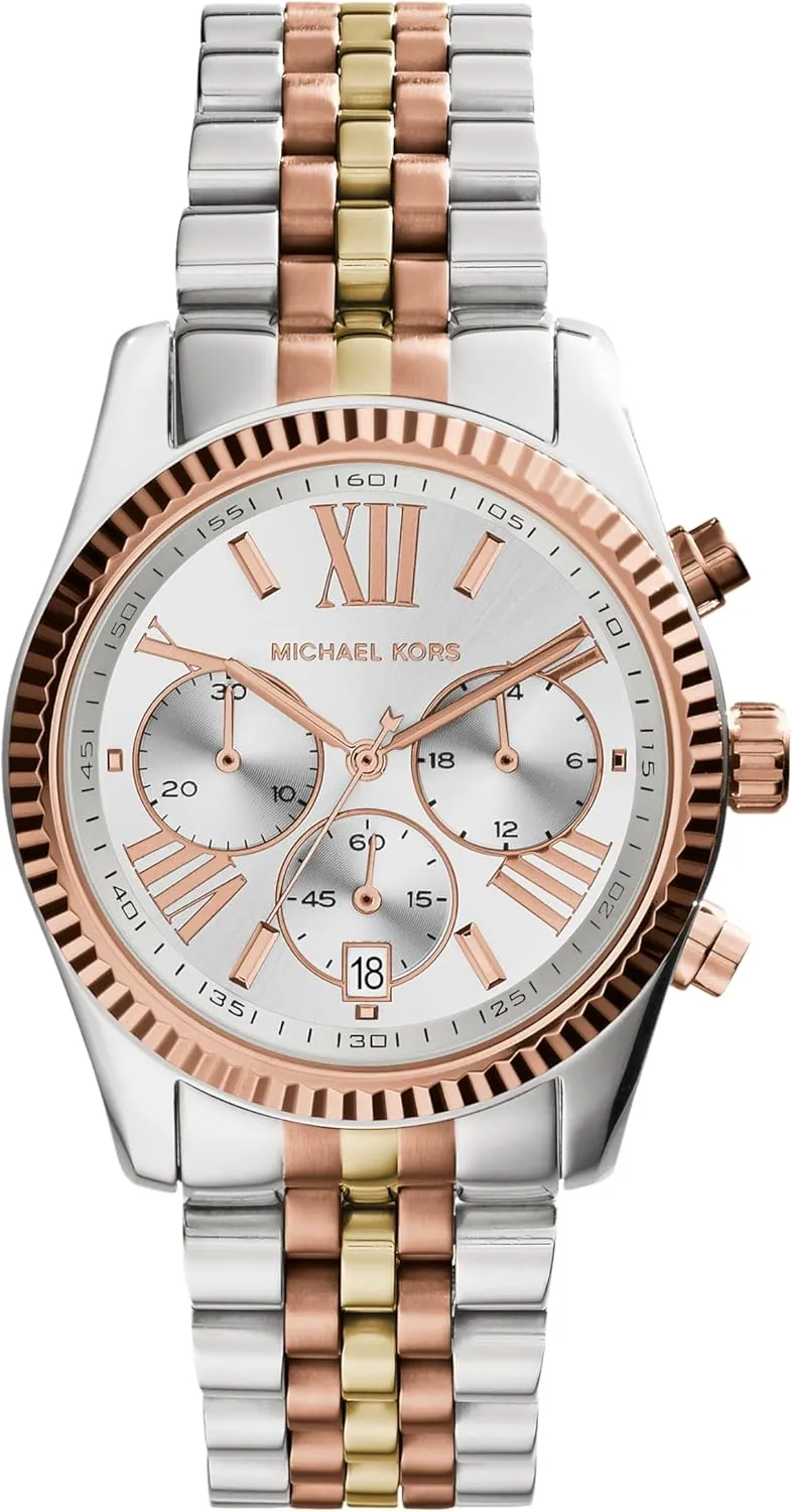 Michael Kors Lexington Women's Watch, Stainless Steel Chronograph Watch for Women