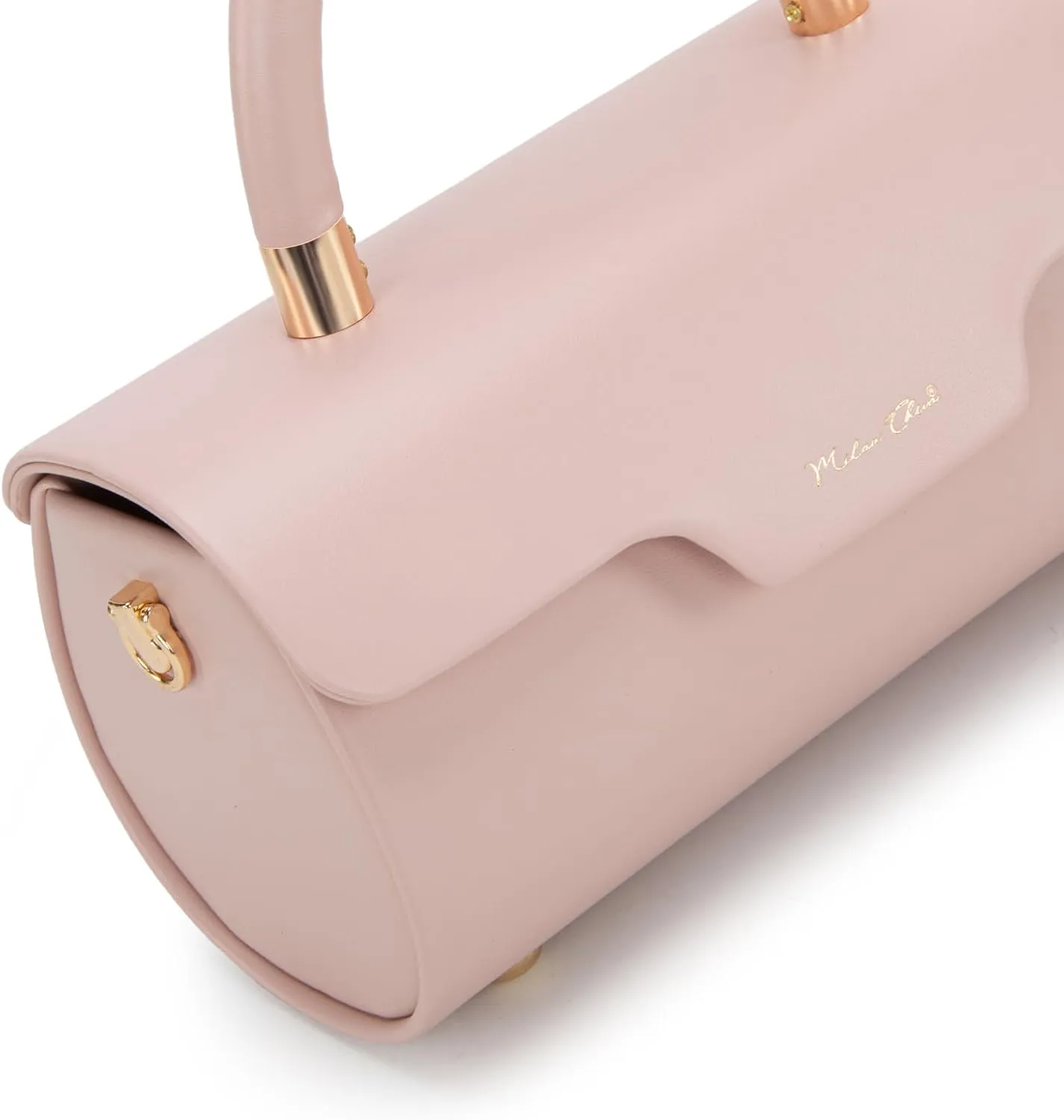 Milan Chiva Small Bags for Women Designer Mini Top Handle Purse Cute Handbags Barrel Shape Purse
