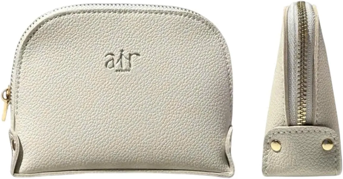 Mini Travel Essentials Makeup Bag - Elegant & Compact Cosmetic Pouch For On-The-Go Beauty - Gray