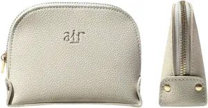 Mini Travel Essentials Makeup Bag - Elegant & Compact Cosmetic Pouch For On-The-Go Beauty - Gray