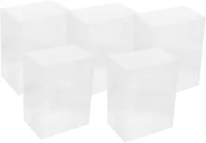 Miniature Display Boxes 5pcs Glass Storage Cases for Action Figures Toys and Miniatures Sturdy and Stackable for Collectors