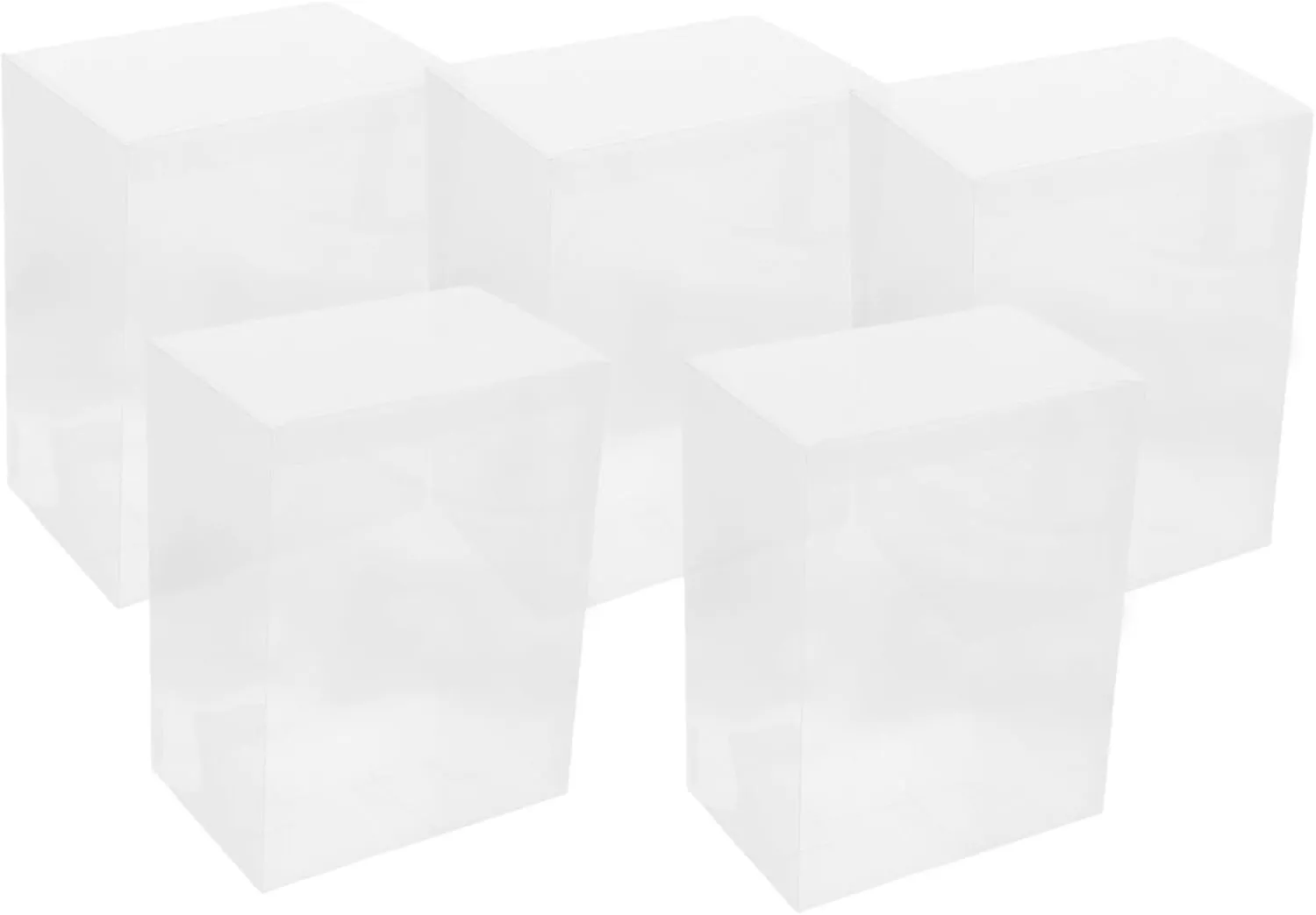 Miniature Display Boxes 5pcs Glass Storage Cases for Action Figures Toys and Miniatures Sturdy and Stackable for Collectors