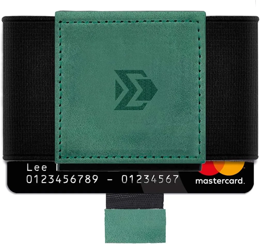 Minimalist Slim Elastic Wallet - Small Front Pocket Credit Card Holder for Men & Women Holds Up to 12 Card & Cash