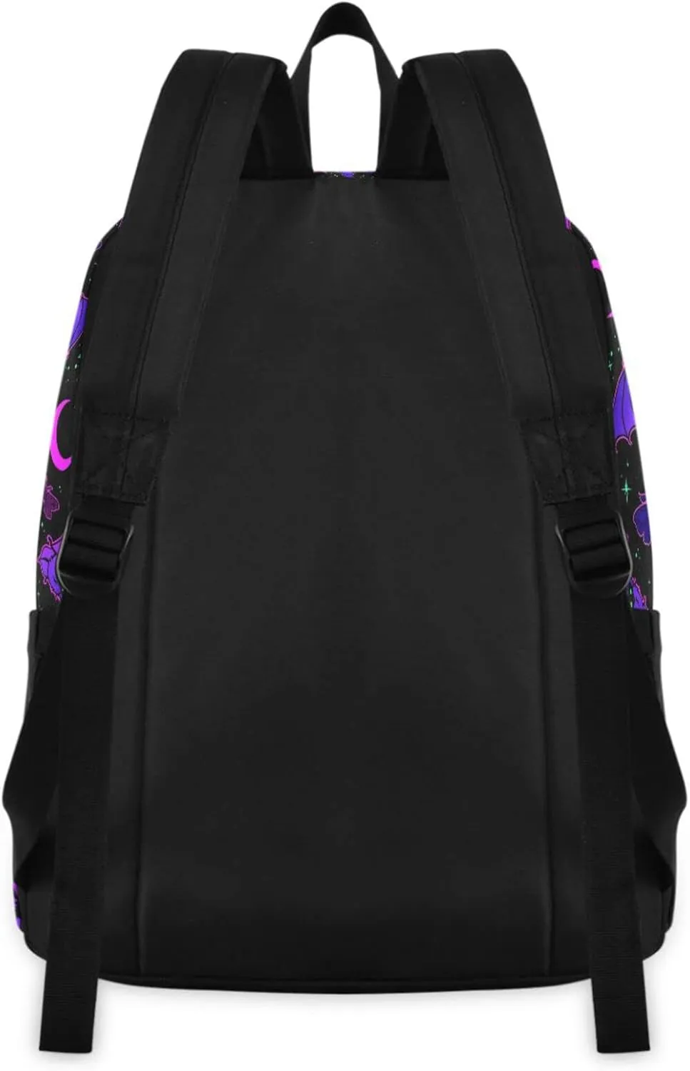 MNSRUU Student Backpack for School Purple Bat Gothic Laptop Backpack Aesthetic Girls Boys School Bookbags Casual Daypack Backpack Fits 15.6 Inch Laptop