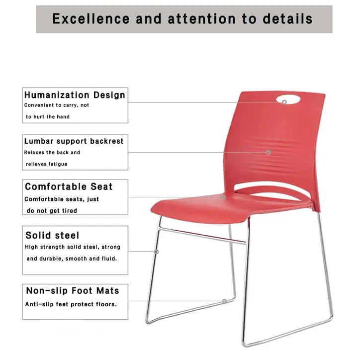 Modern Multipurpose Plastic Stacking Chair – Ideal for Offices, Training Rooms, and Dining Spaces