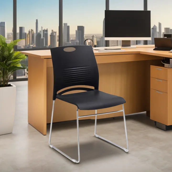 Modern Multipurpose Plastic Stacking Chair – Ideal for Offices, Training Rooms, and Dining Spaces