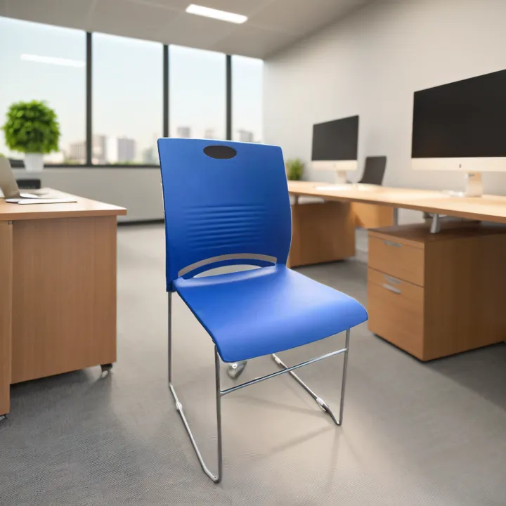 Modern Multipurpose Plastic Stacking Chair – Ideal for Offices, Training Rooms, and Dining Spaces