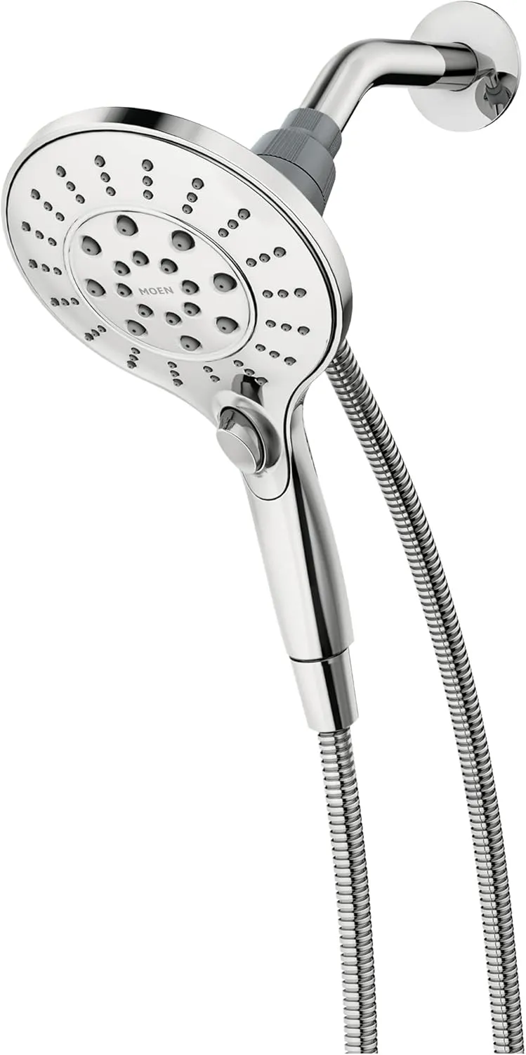 MOEN 26112 Engage Magnetix Six-Function 5.5-Inch Handheld Showerhead with Magnetic Docking System, Chrome