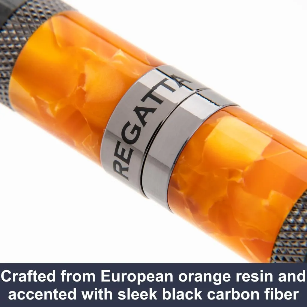Monteverde USA Regatta Sport Ballpoint Pen, Orange and Carbon Fiber – Premium Ballpoint Pen, Refillable with Parker-Style Refills, Luxury Gift