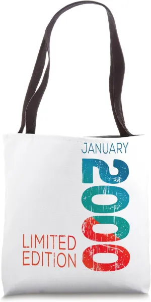 Month Of January 2000 Year 2000 Retro 2000 Vintage 2000 Tote Bag