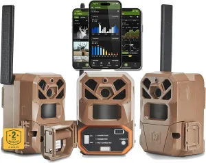 Moultrie Edge 2 Cellular Trail Camera - Auto Connect Nationwide 4G LTE - On Demand 36MP Photo - 1080P Video with HD Audio - 100 Ft Detection Range - Low Glow Flash