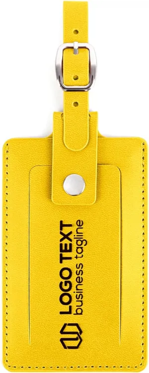 Muka Custom Luggage Tag for Suitcases, Vegan Leather Engraved Travel Bag Tags with Protection Cover ID