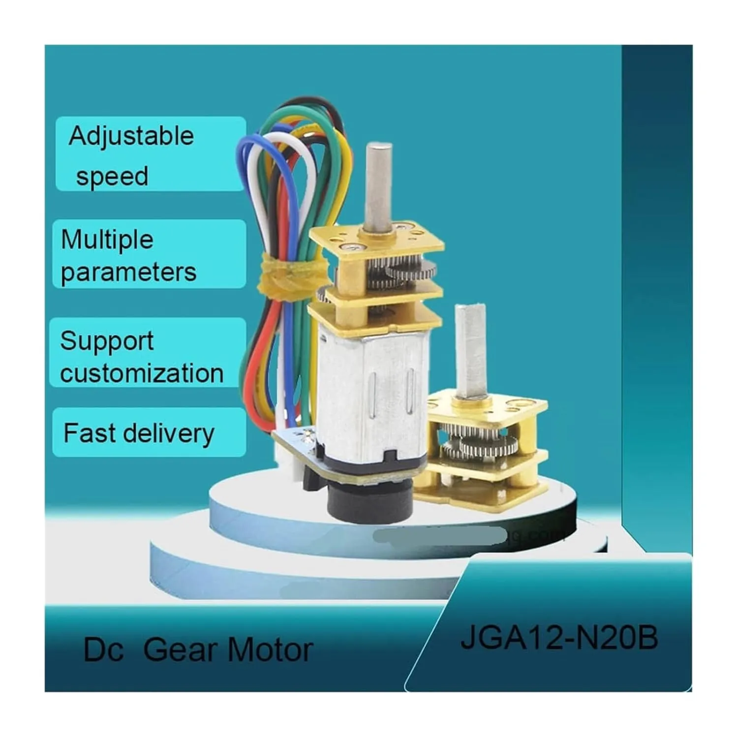 N20 Mini DC Gear with Motor Encoder JGA12-N20 3V/6V/12V High Torque Metal Gearbox Reducer RC Cars Robotics DIY Tools Low Noise(750R_6V)