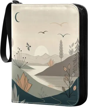 Nature Card Binder 4 Pockets, 400 Pockets Trading Card Binder Removable Card Albums Card Holder for Games, Sports, Football, Baseball Cards