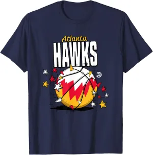 NBA Atlanta Hawks Basketball Doodle Stars T-Shirt