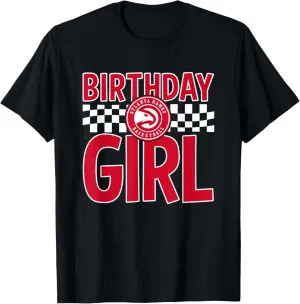NBA Atlanta Hawks Birthday Girl Checkered Logo T-Shirt