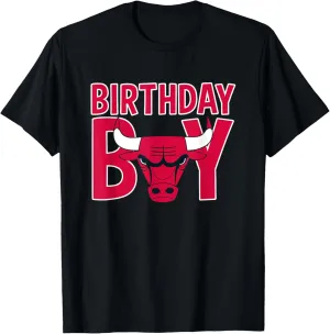 NBA Birthday Boy Chicago Bulls Retro Bold Logo T-Shirt