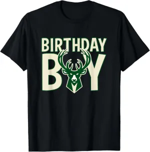 NBA Birthday Boy Milwaukee Bucks Retro Logo T-Shirt