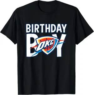 NBA Birthday Boy OKC Thunder Retro Bold Logo T-Shirt