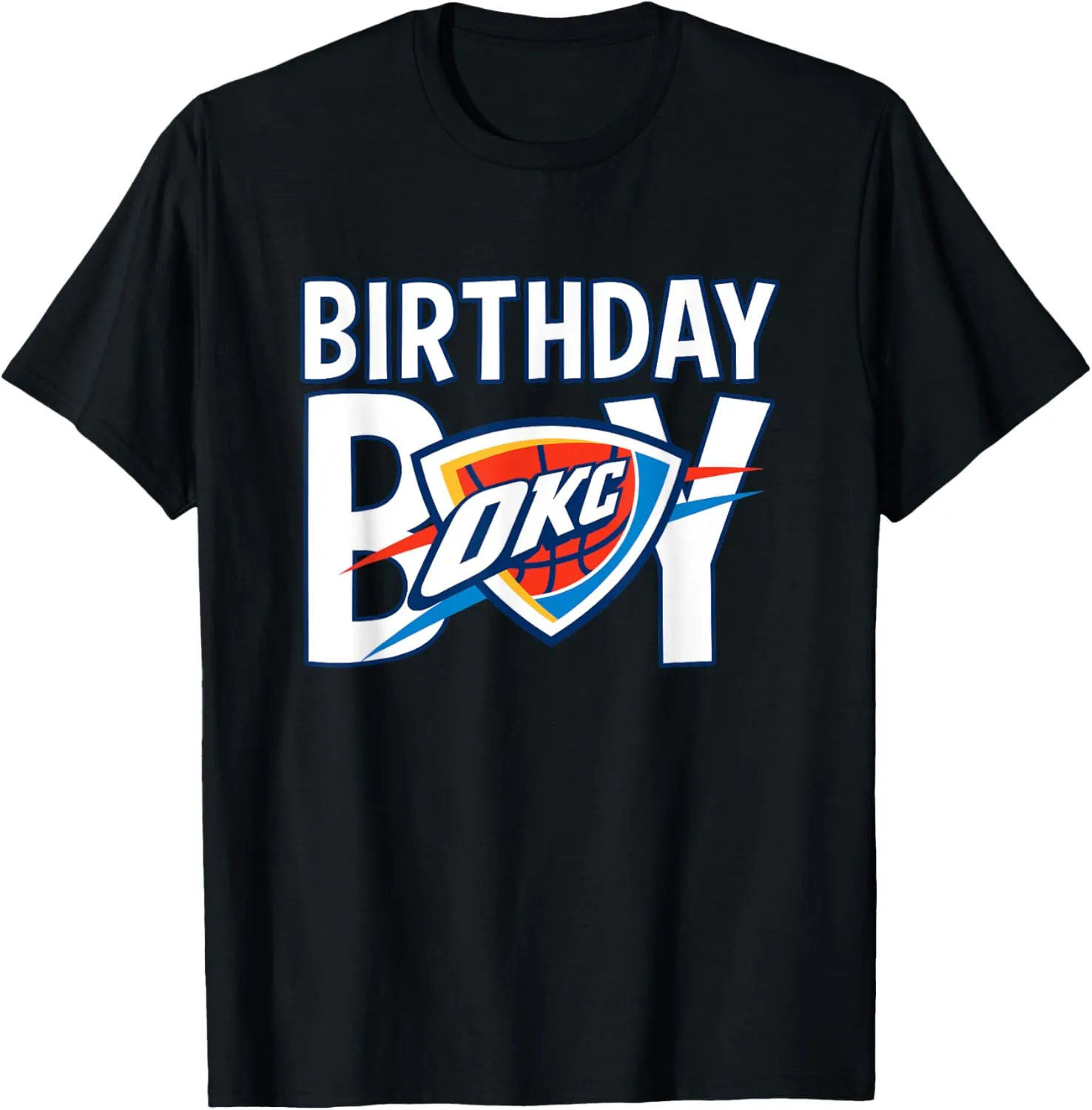 NBA Birthday Boy OKC Thunder Retro Bold Logo T-Shirt