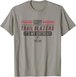 NBA Birthday Go Portland Trail Blazers Birthday Logo T-Shirt