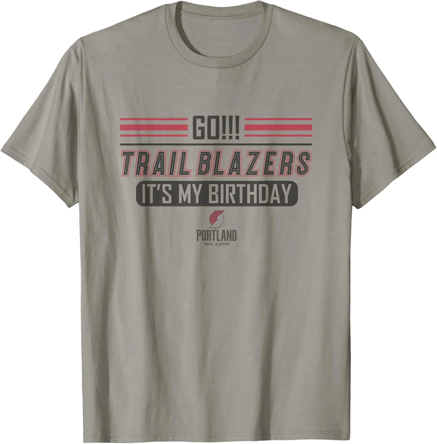 NBA Birthday Go Portland Trail Blazers Birthday Logo T-Shirt