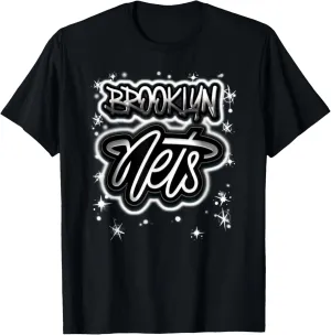 NBA Brooklyn Nets Airbrush Logo T-Shirt
