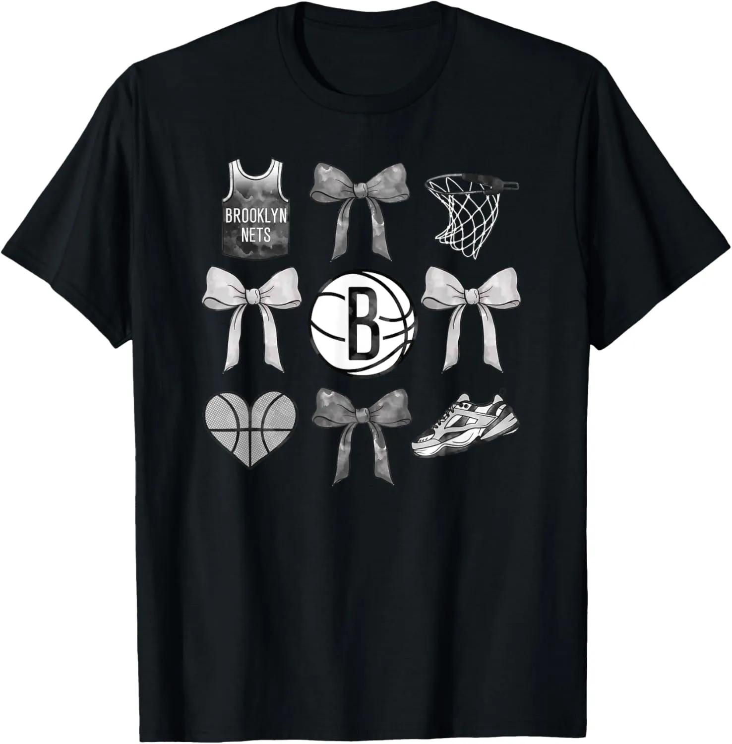 NBA Brooklyn Nets Bow Grid T-Shirt
