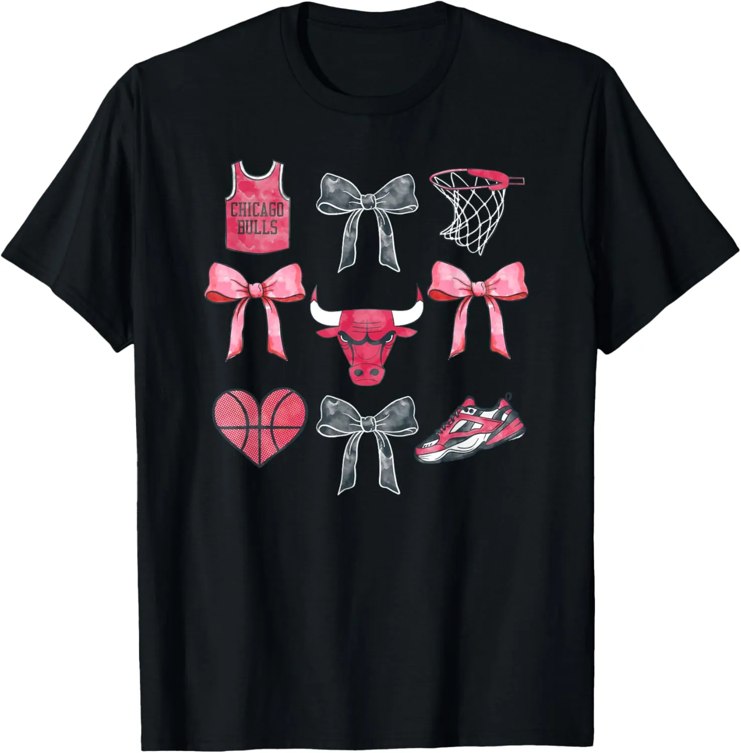 NBA Chicago Bulls Bow Grid T-Shirt
