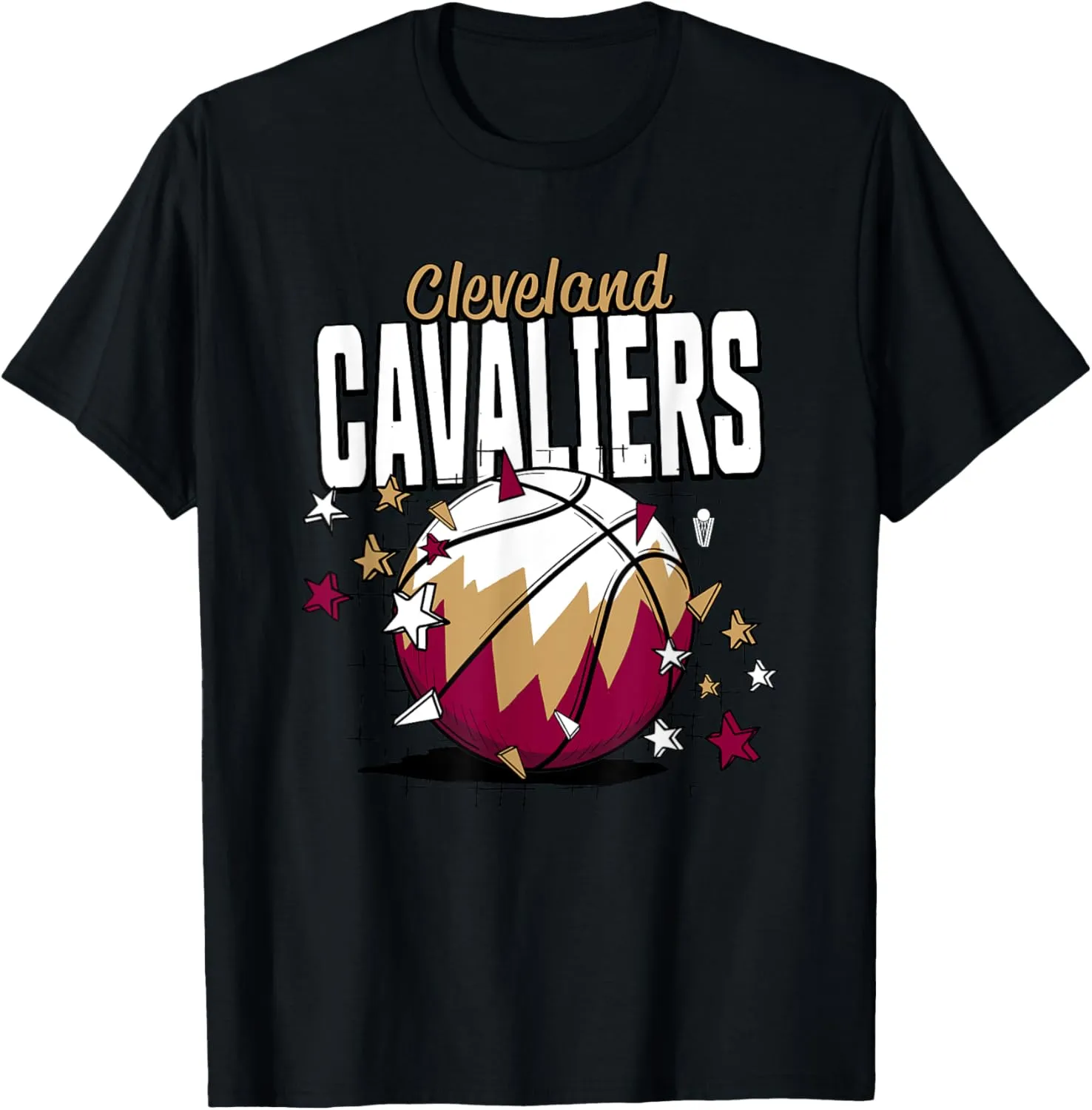 NBA Cleveland Cavaliers Basketball Doodle Stars T-Shirt