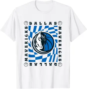 NBA Dallas Mavericks Retro Checkerboard Wave T-Shirt