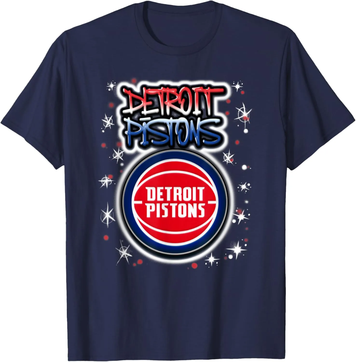 NBA Detroit Pistons Airbrush Logo T-Shirt