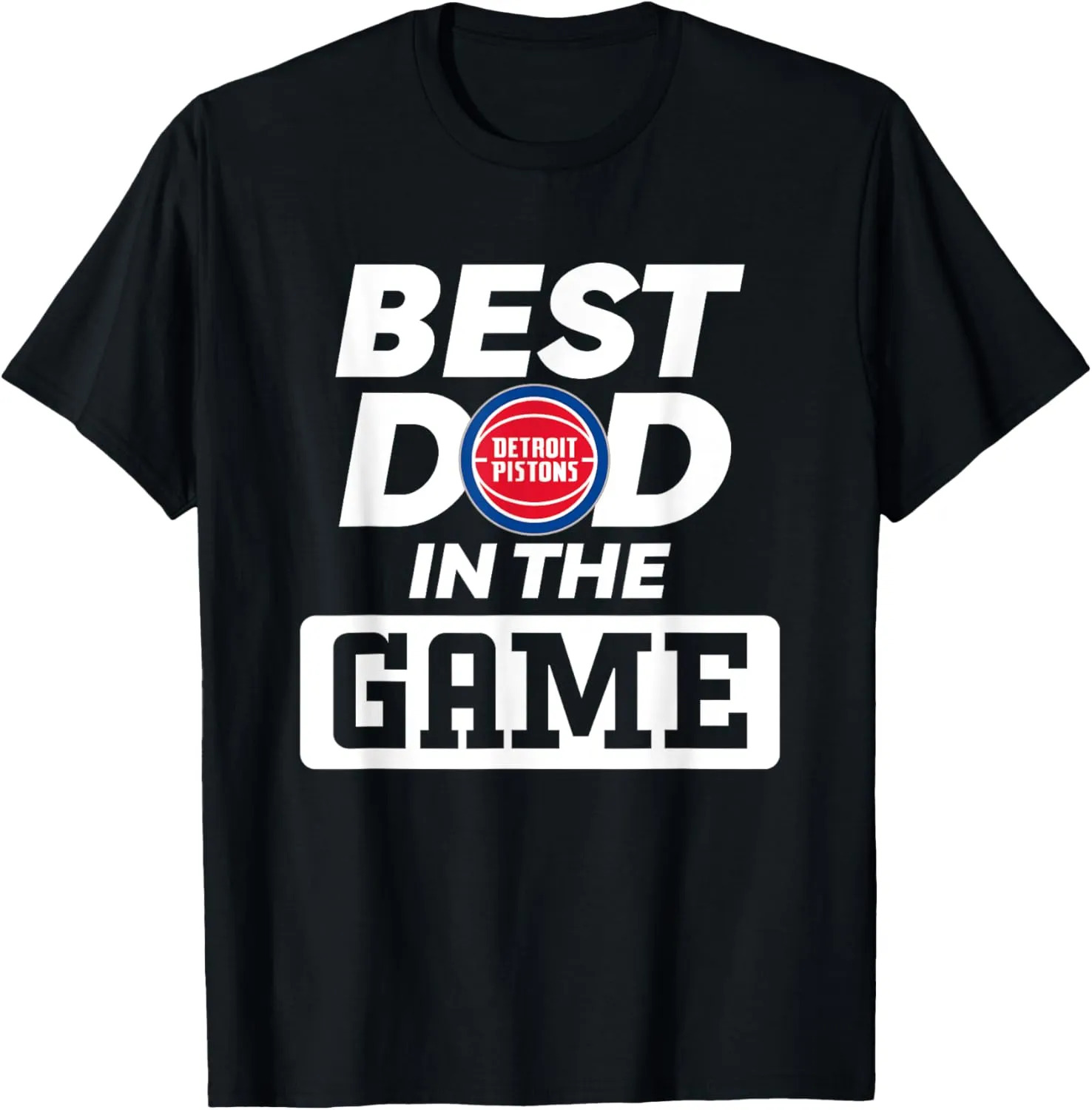 NBA Father's Day Best Dad Retro Detroit Pistons Logo T-Shirt