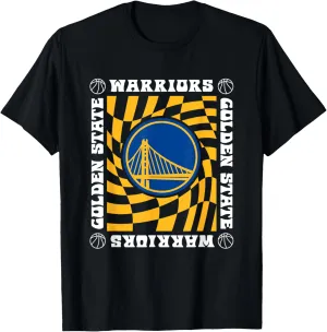 NBA Golden State Warriors Retro Checkerboard Wave T-Shirt