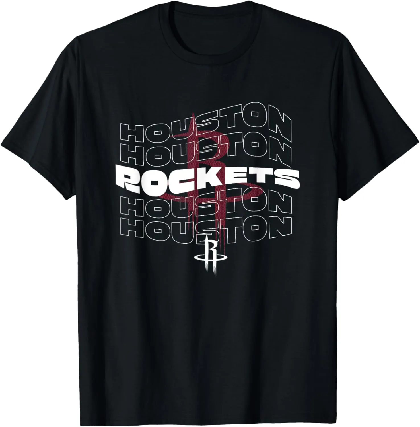 NBA Houston Rockets Wave Outline Team Logo T-Shirt