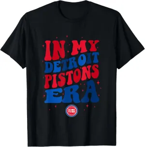 NBA In My Detroit Pistons Era Retro Wave Logo T-Shirt