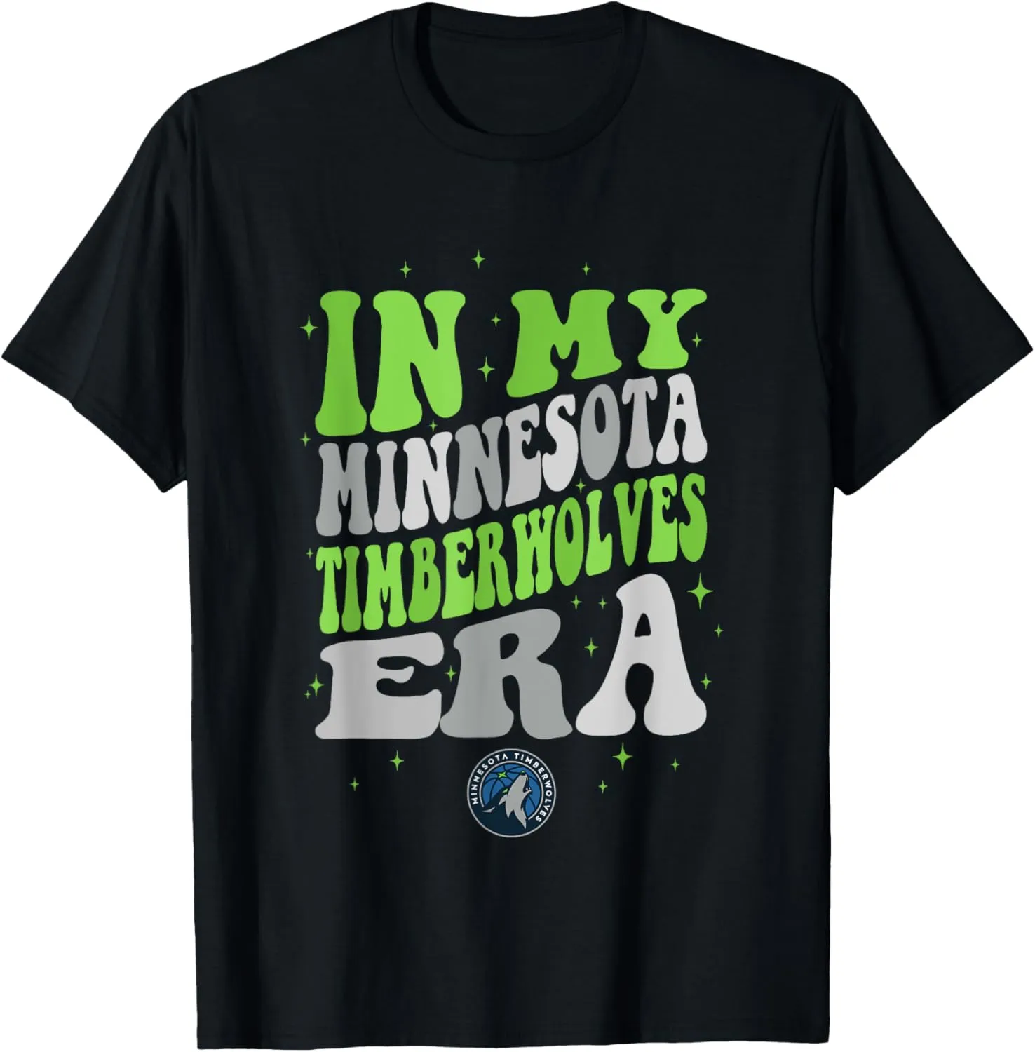 NBA In My Minnesota Timberwolves Era Retro Wave Logo T-Shirt