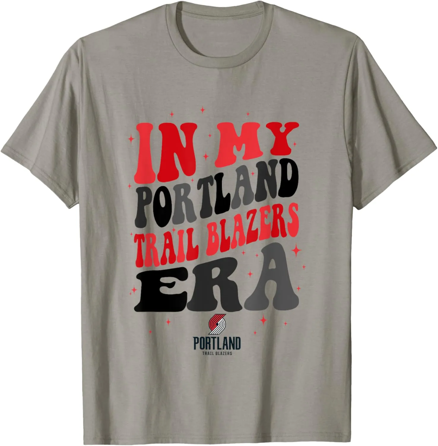 NBA In My Portland Trail Blazers Era Retro Wave Logo T-Shirt