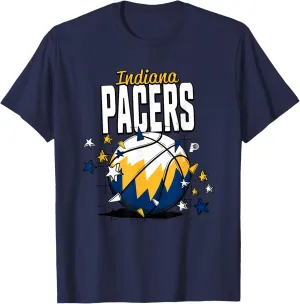 NBA Indiana Pacers Basketball Doodle Stars T-Shirt