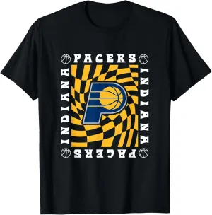 NBA Indiana Pacers Retro Checkerboard Wave T-Shirt