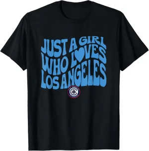 NBA Just A Girl Who Loves Los Angeles Clippers Wavy Logo T-Shirt