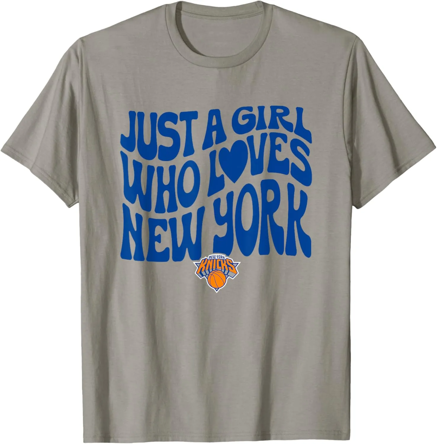 NBA Just A Girl Who Loves New York Knicks Wave Logo T-Shirt