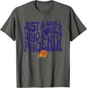 NBA Just A Girl Who Loves Phoenix Suns Wavy Logo T-Shirt