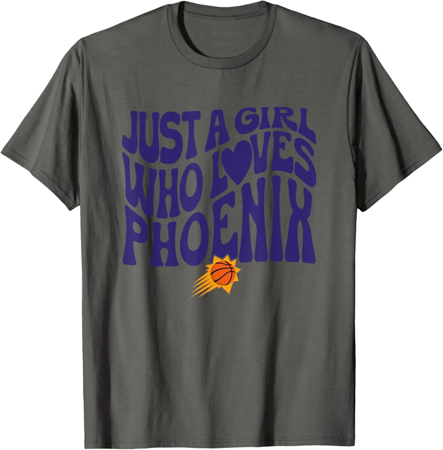 NBA Just A Girl Who Loves Phoenix Suns Wavy Logo T-Shirt
