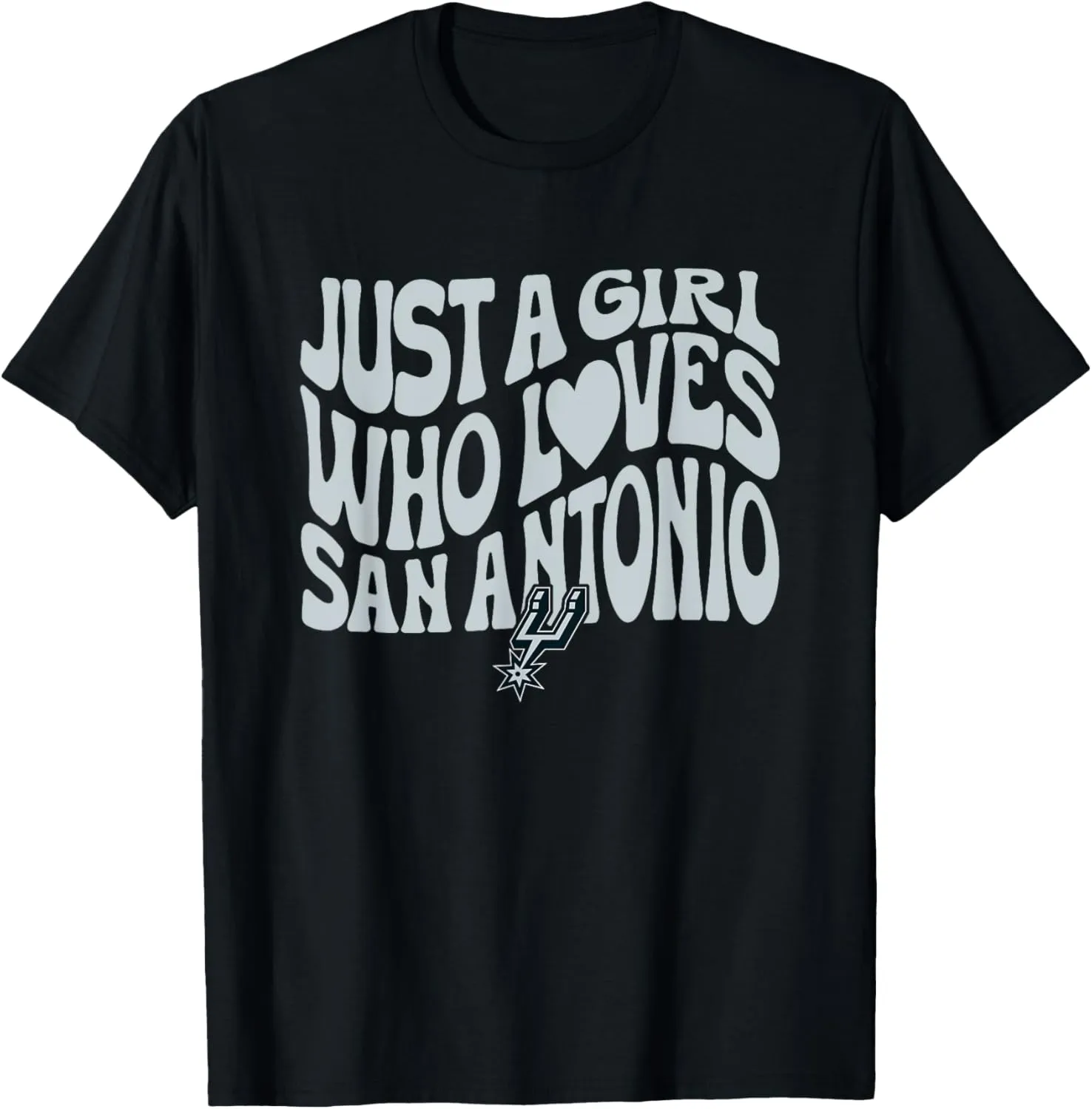 NBA Just A Girl Who Loves San Antonio Retro Wave T-Shirt