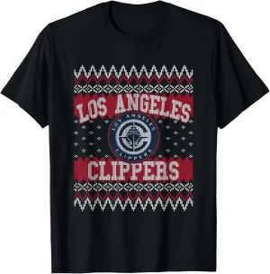 NBA Los Angeles Clippers Christmas Ugly Sweater Style T-Shirt